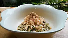 犬猫の手作りご飯の素、健康一番のレシピ「健康一番の鶏御膳のせ」